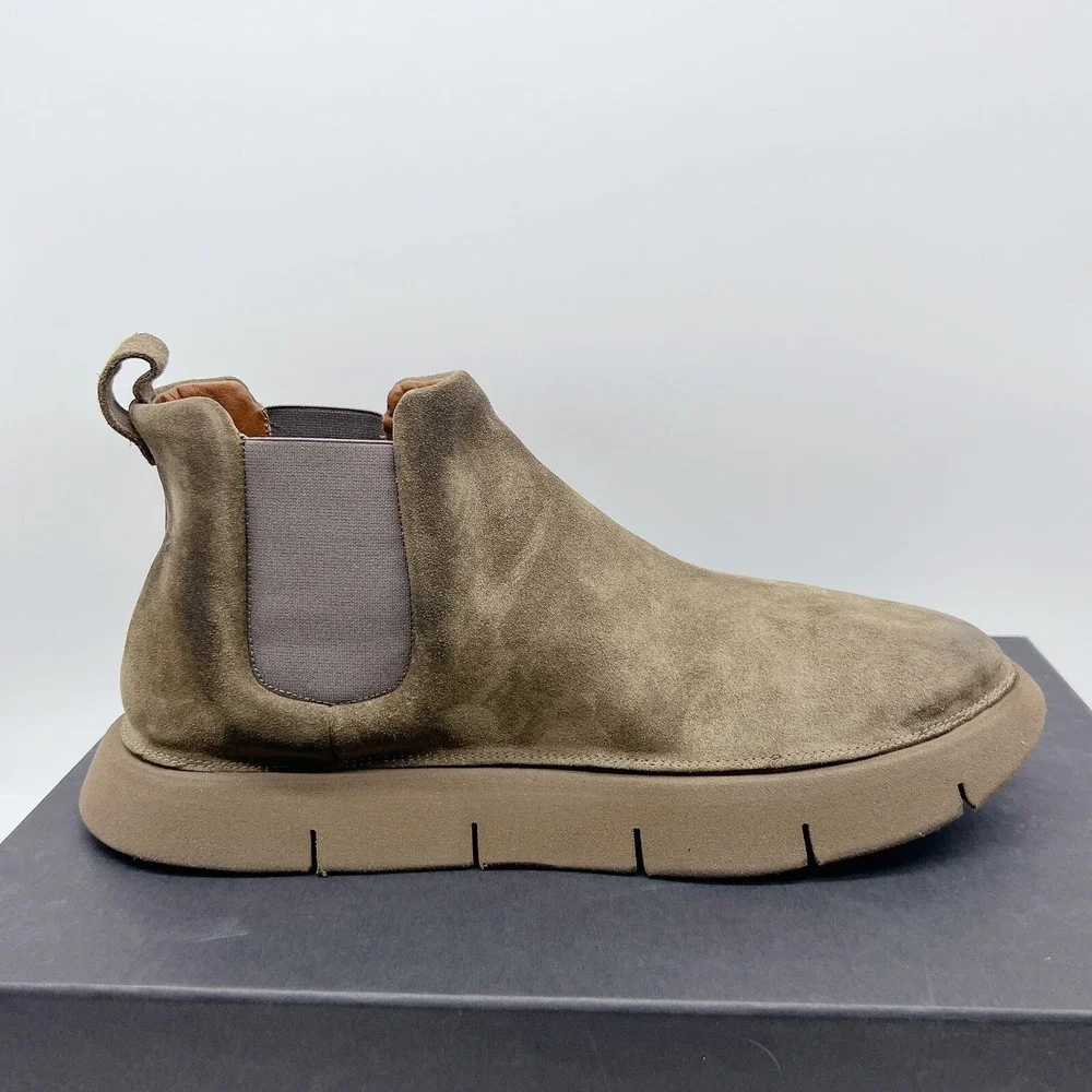 MARSELL Intagliata Beatle Chelsea Boots Malta Beige Suede Mens EU 44 US 11 $1095